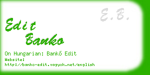 edit banko business card