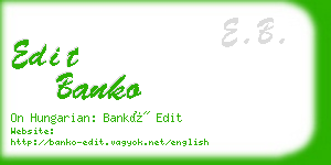 edit banko business card